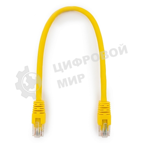 Патч-корд UTP Cablexpert cat.6, 0.25м, литой, многожильный, желтый