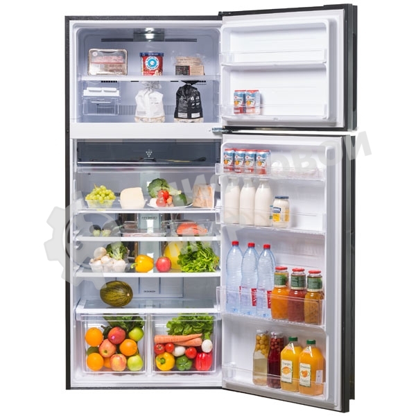 Холодильник Sharp SJ-XG55PMSL серебристый двухкамерный 394/162 л морозилка сверху