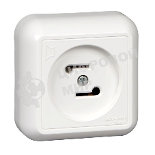 Розетка радиотрансляционная ОП Прима 30В 50-10000Гц бел. (опт. упак) SchE RPVA-B