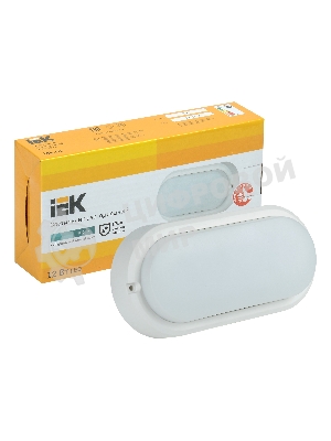 Светильник светодиодный ДПО 4012 12Вт 4000К IP54 овал бел. IEK LDPO0-4012-12-4000-K01