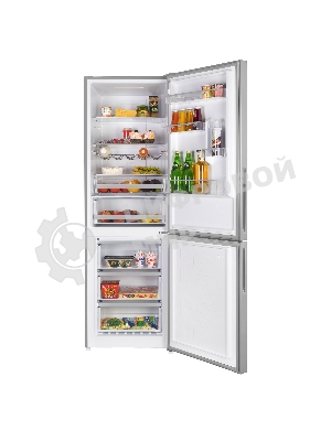 Холодильник Maunfeld MFF185NFS серый двухкамерный инвертор 240/100л морозилка снизу, No Frost