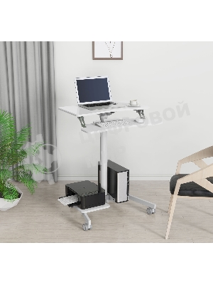 Стол для ноутбука Cactus VM-FDS108 столешница МДФ белый 71x39.2x110см (CS-FDS108WWT)