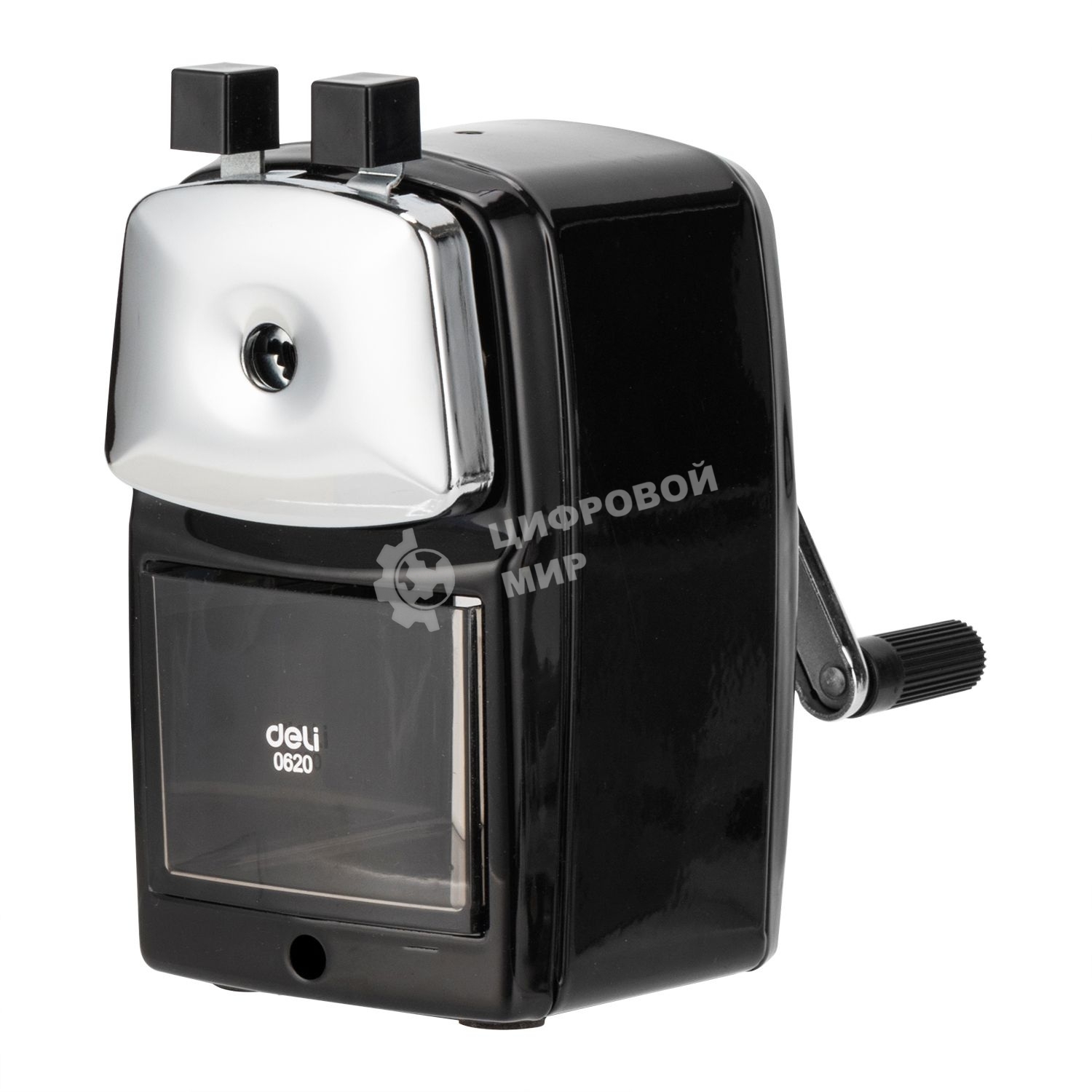 Точилка для карандашей механическая Deli E0620, 1 отверстие, ассорти