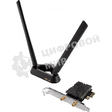 Сетевой адаптер Wi-Fi + Bluetooth Asus PCE-BE92BT BE9400 PCI Express (ант.внеш.несъем.) 2ант.