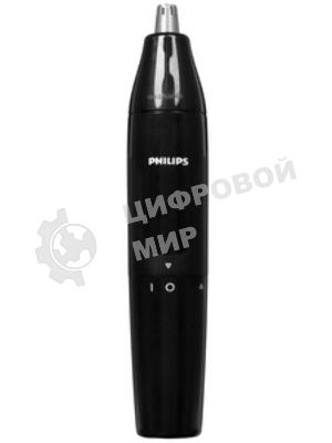 Триммер для носа Philips NT1620/15 роторный режущий элемент, водонепроницаемый корпус - пластик, цвет - черный, в комплекте батарейка АА