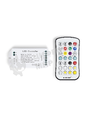 Контроллер GS11501 RGB+CCT 12A 12V 144W/ 24V 288W (ПДУ Радио 2.4G CR2025)