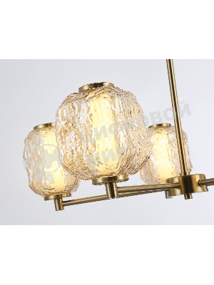 Светильник Ambrella light LH30104/5 SB/TI бронза/янтарь 27W 3000K D660*700