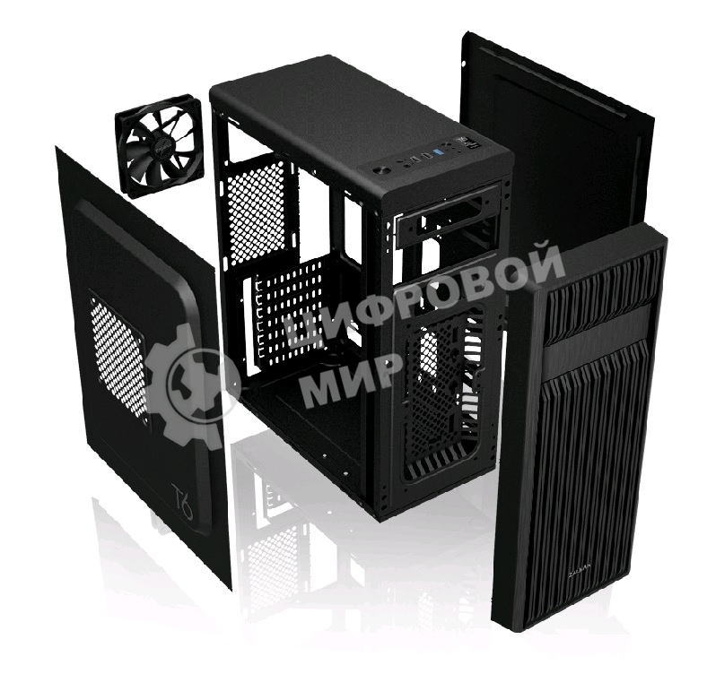 Компьютерный корпус Zalman ZM-T6 черный без БП ATX 1xUSB 2.0 1xUSB 3.0 audio bott PSU
