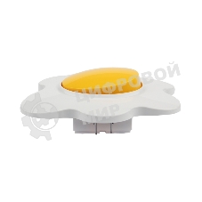 Выключатель одноклавишный Kranz HAPPY Яичница скрытой установки, желтый/белый