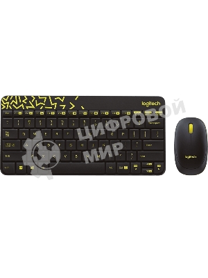 Комплект клавиатура + мышь Logitech Wireless Desktop MK240 Nano черный Retail Combo