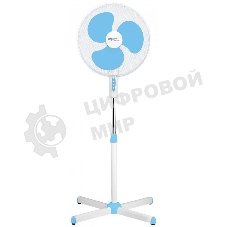 Вентилятор напольный Scarlett SC-SF111B29 45Вт скоростей:3 белый/голубой