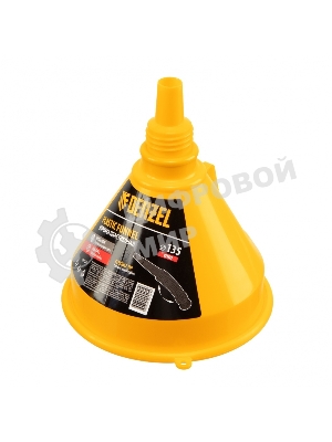 Воронка пластиковая Denzel 135 мм с металлическим ситом, гибким наконечником и непроливайкой