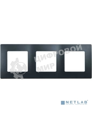 Рамка 3поста антрацит ETIKA