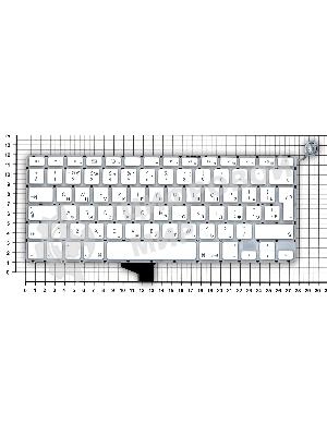 Клавиатура для ноутбука MacBook A1342 белый 13,3