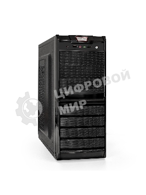 Компьютерный корпус Miditower ExeGate XP-329S-UNS500 (ATX, БП UNS500 с вент. 12см, 2*USB, аудио, черный)