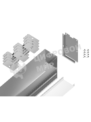 Алюминиевый профиль Ambrella light GP3000AL серебро 2000*35*67