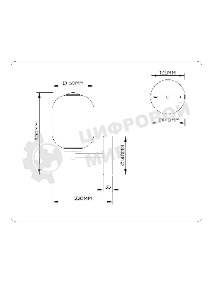 Настенный светодиодный светильник Ambrella light LH11039 BK/MG черный/мраморно-серый 8W 3000K 150*220*300