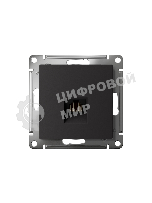 Механизм розетки компьютерной AtlasDesign RJ45 карбон SchE ATN001083