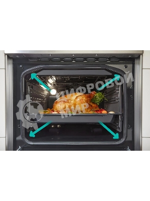 Плита электрическая Gorenje GEC5C61WG белый, конфорок 4 электрических, духовка 70 л, 50 см x 85 см x 59.4 см (без крышки)