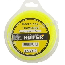 Леска для садовых триммеров Huter TS3012 d=3мм L=12м для Huter GGT-1900S(T) (71/2/3)
