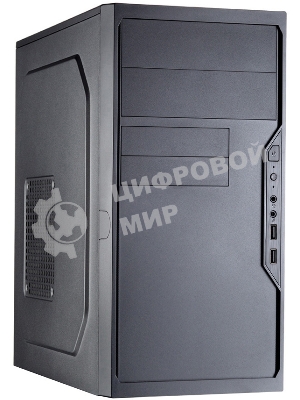 Компьютерный корпус с блоком питания 450Вт. Case Foxline FL-733, mATX, 2x5.25EXT, 2x3.5EXT, 5x3.5INT, 2xUSB 2.0, HDA, w/o FAN, w/450W ATX PSU, w/1.2m EU pwr cord