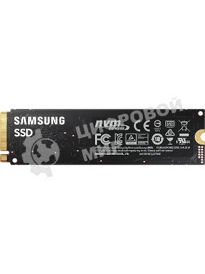 Накопитель SSD Samsung 980, 1000Gb, PCIe 3.0 x4, M.2 2280, NVMe, R/W 3500/3000
