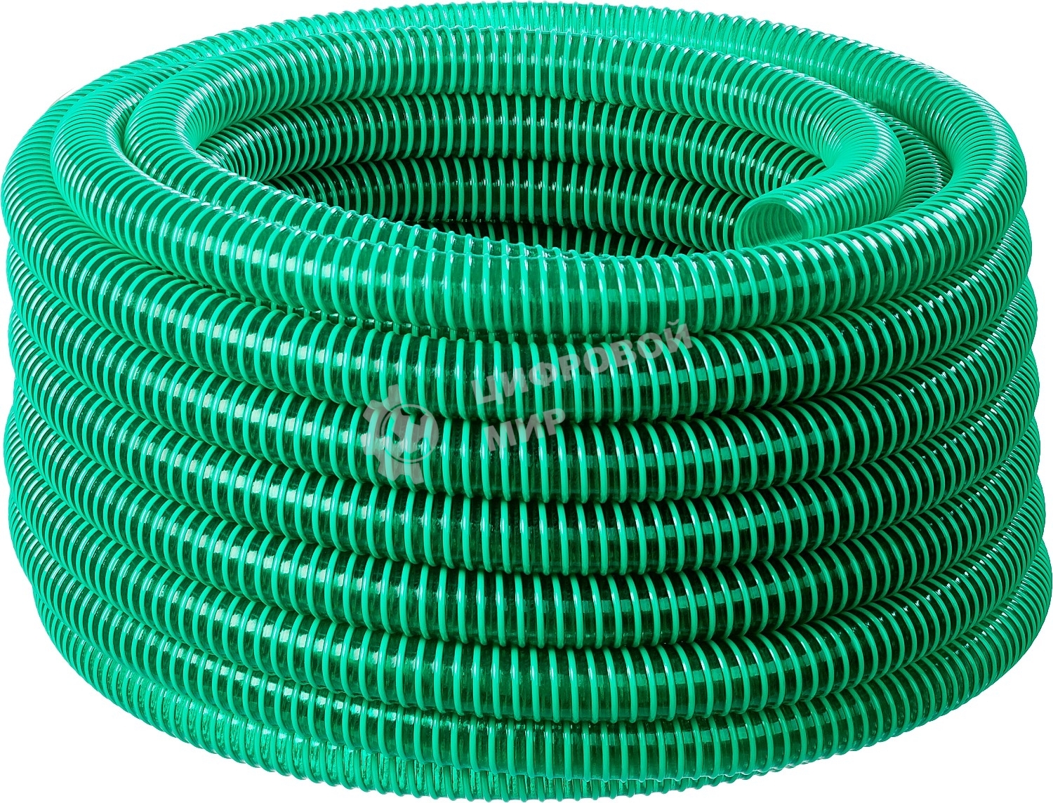 Шланг ЗУБР напорно-всасывающий со спиралью ПВХ, 3 атм, 19мм х 15м