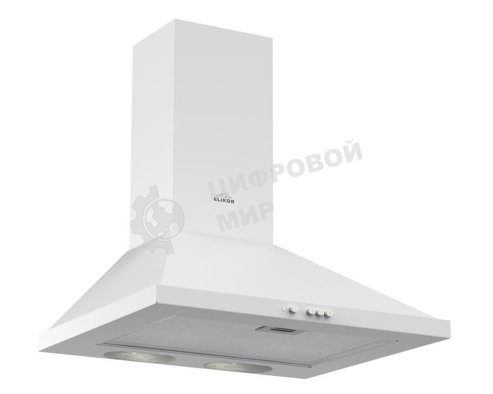 Вытяжка каминная Elikor Оптима 50П-400-К3Л белый, 50 см, 400 куб. м/ч, 55 дБ