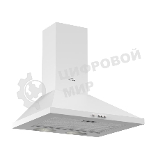 Вытяжка каминная Elikor Оптима 50П-400-К3Л белый, 50 см, 400 куб. м/ч, 55 дБ