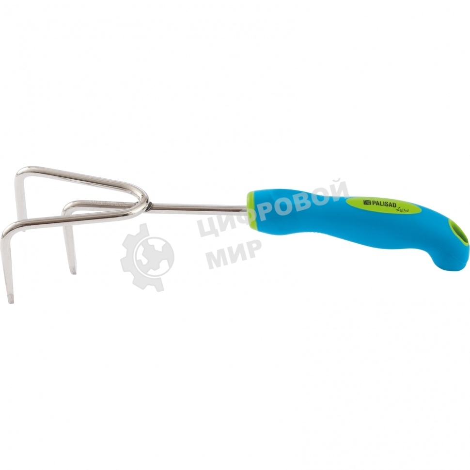 Рыхлитель Palisad 3-зубый, 80х310 мм, нерж. сталь, двухкомпонентная рукоятка, PREMIUM PLUS