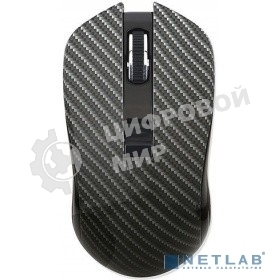 Мышь беспроводная Qumo Kevlar M26 черный, 1600 dpi, радиоканал, USB, кнопки - 4