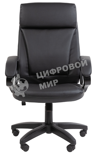 Кресло офисное Chairman 794 LT черный, экокожа, черный пласт. Россия