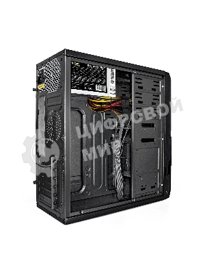 Компьютерный корпус Miditower ExeGate XP-329S-UNS500 (ATX, БП UNS500 с вент. 12см, 2*USB, аудио, черный)