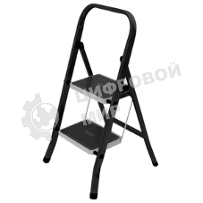 Стремянка ZALGER 9910-2 Jet черный 2 cт с ковриком сталь