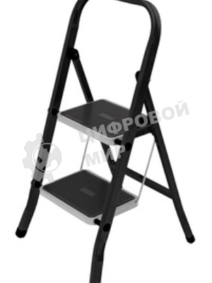 Стремянка ZALGER 9910-2 Jet черный 2 cт с ковриком сталь
