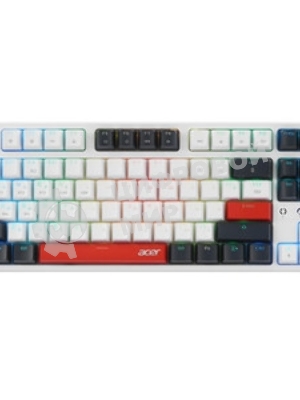 Клавиатура беспроводная Acer OKR302 (ZL.KBDEE.016), USB, Bluetooth/Радиоканал, белый