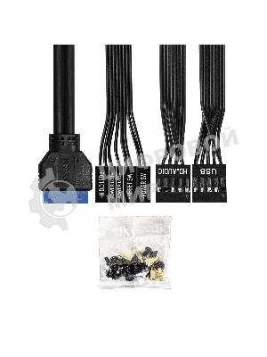Корпус ExeGate BAA-503U2-UNS400, Mini-Tower, чёрный, 1 x 80/90 мм, БП 400 Вт