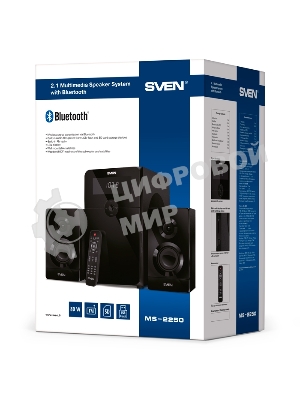 Акустическая система SVEN AC MS-2250, черный (80Вт, FM-тюнер, USB/SD, дисплей, ПДУ, Bluetooth)