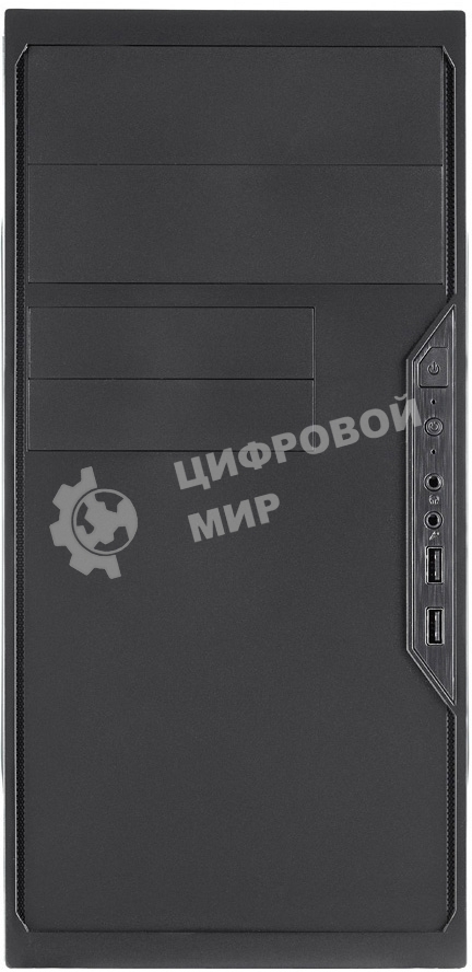 Компьютерный корпус с блоком питания 450Вт. Case Foxline FL-733, mATX, 2x5.25EXT, 2x3.5EXT, 5x3.5INT, 2xUSB 2.0, HDA, w/o FAN, w/450W ATX PSU, w/1.2m EU pwr cord