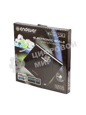 Электронные напольные весы Endever Skyline FS-540, вес до 150 кг., стекло повышенной прочности, LCD-дисплей, авто откл.