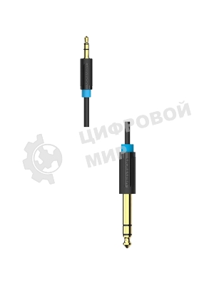 Кабель Vention аудио Jack 6,5 мм M/3,5 M - 3 м
