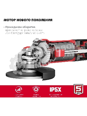 Угловая шлифовальная машина Зубр 125 мм, 1100 Вт.