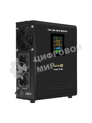 Источник бесперебойного питания (инвертор, синус, для котла, настенный) ExeGate FineSine SX-500.LCD.AVR.2SH 500VA/300W, чистая синусоида, цветной LCD-дисплей, AVR, 2*Schuko, линейно-интерактивный, внешняя батарея 12В до 200Ач (поставляется отдельно), крепление настенное/универсальное, черный