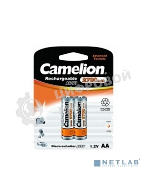 Аккумулятор Camelion AA-2700 mAh Ni-Mh BL-2 (NH-AA2700BP2, аккумулятор,1.2В)