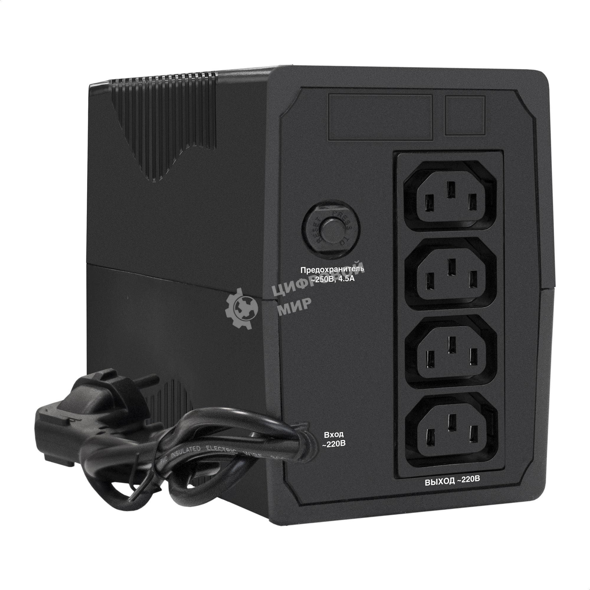 Источник бесперебойного питания ExeGate EX292773RUS Power Back BNB-800.LED.AVR.4C13 800VA/480W, LED, AVR, 4*C13, металлический корпус, черный