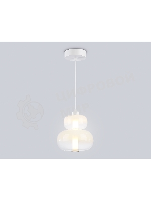 Подвесной светодиодный светильник Ambrella light LH11051 WH/FR белый/белый матовый 12W 3000K D230*265