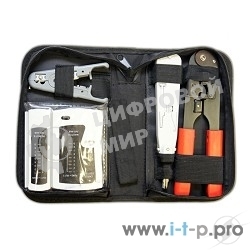 Монтажный инcтрумент 5bites Набор инструментов TK030, клещи LY-T210C 8p8c, LY-T2020 Krone, нож LY-501C, тестер кабеля LY-CT005