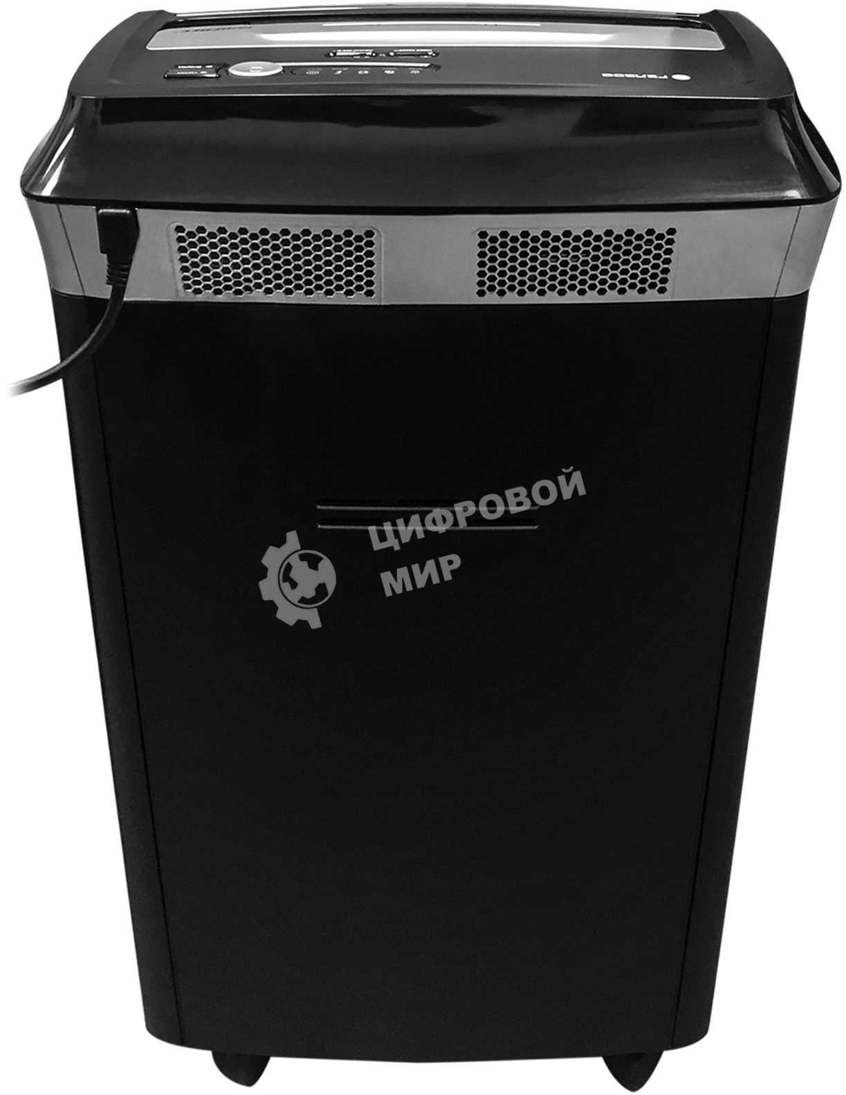 Шредер ГЕЛЕОС УМ35-4 (DIN P-4) фрагмент 3,9x30мм, 26 листов (70гр./м²), 35 литров, Уничт.скобы,скрепки,пл.карты,CD. TouchGuard.JamFree.ECO