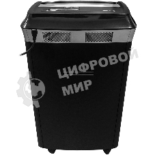 Шредер ГЕЛЕОС УМ35-4 (DIN P-4) фрагмент 3,9x30мм, 26 листов (70гр./м²), 35 литров, Уничт.скобы,скрепки,пл.карты,CD. TouchGuard.JamFree.ECO