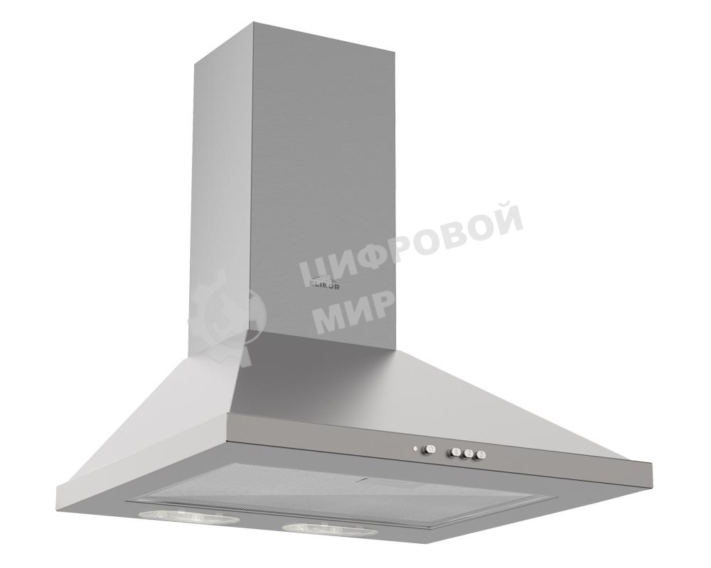 Вытяжка каминная Elikor Оптима 50Н-400-К3Л нержавеющая сталь, 50 см, 400 куб. м/ч, 55 дБ